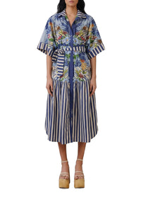 Robe midi Fresh Table - Bleu