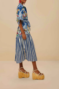 Robe midi Fresh Table - Bleu