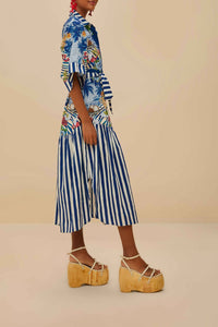 Fresh Table Scarf Blue Robe midi - Fresh Table Scarf Blue