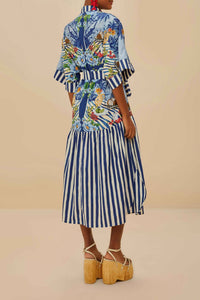 Robe midi Fresh Table - Bleu