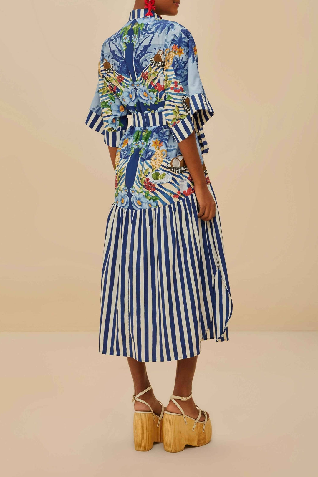 Robe midi Fresh Table - Bleu