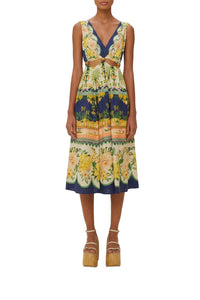 Garden Cream Robe midi - Garden Cream