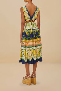 Garden Cream Robe midi - Garden Cream