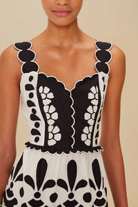 Robe midi Summer à bretelles - Noir