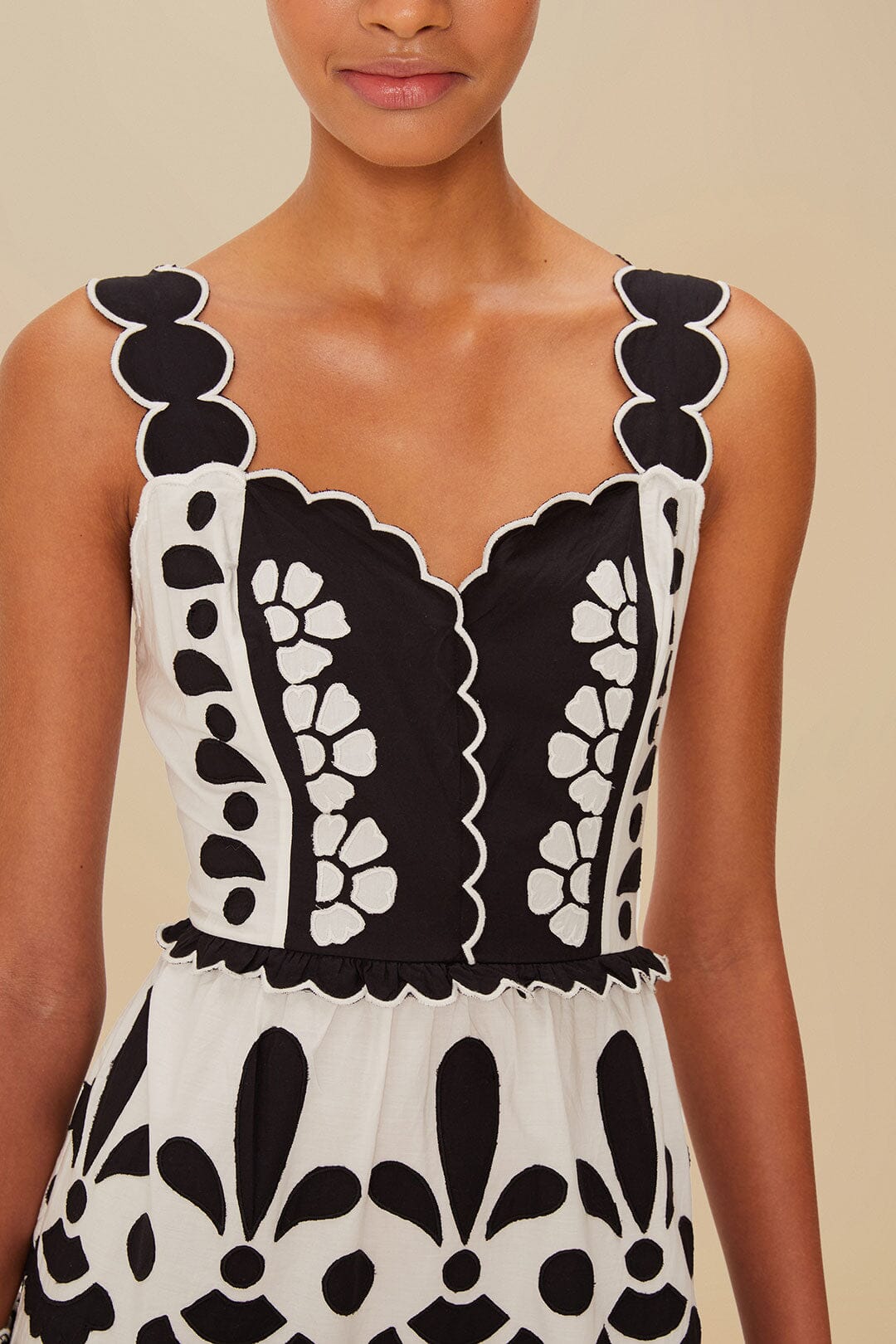Robe midi Summer à bretelles - Noir