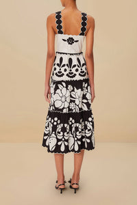 Black And White Robe midi - Black And White