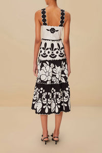 Robe midi Summer à bretelles - Noir