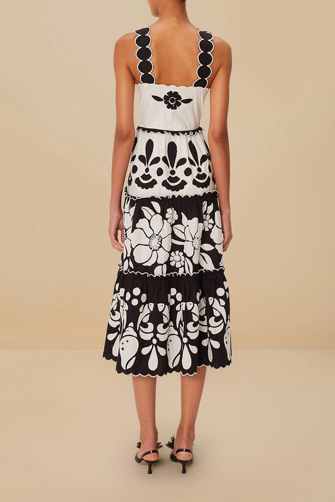 Robe midi Summer à bretelles - Noir