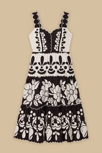 Robe midi Summer à bretelles - Noir