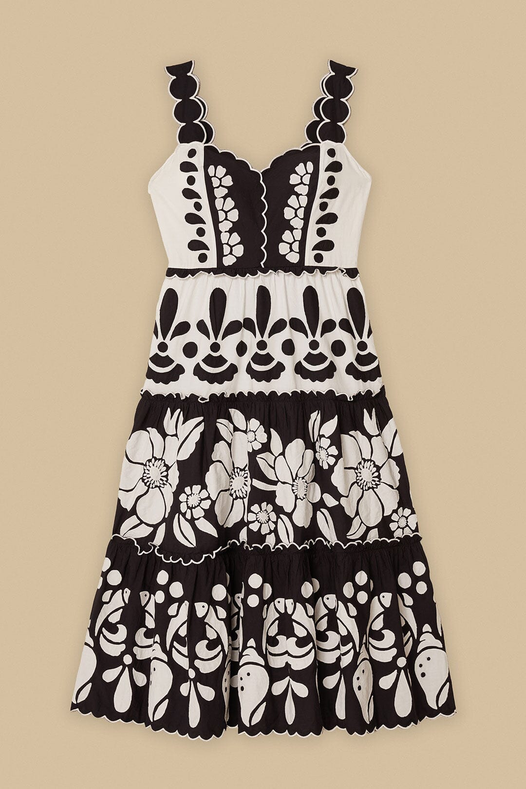 Robe midi Summer à bretelles - Noir