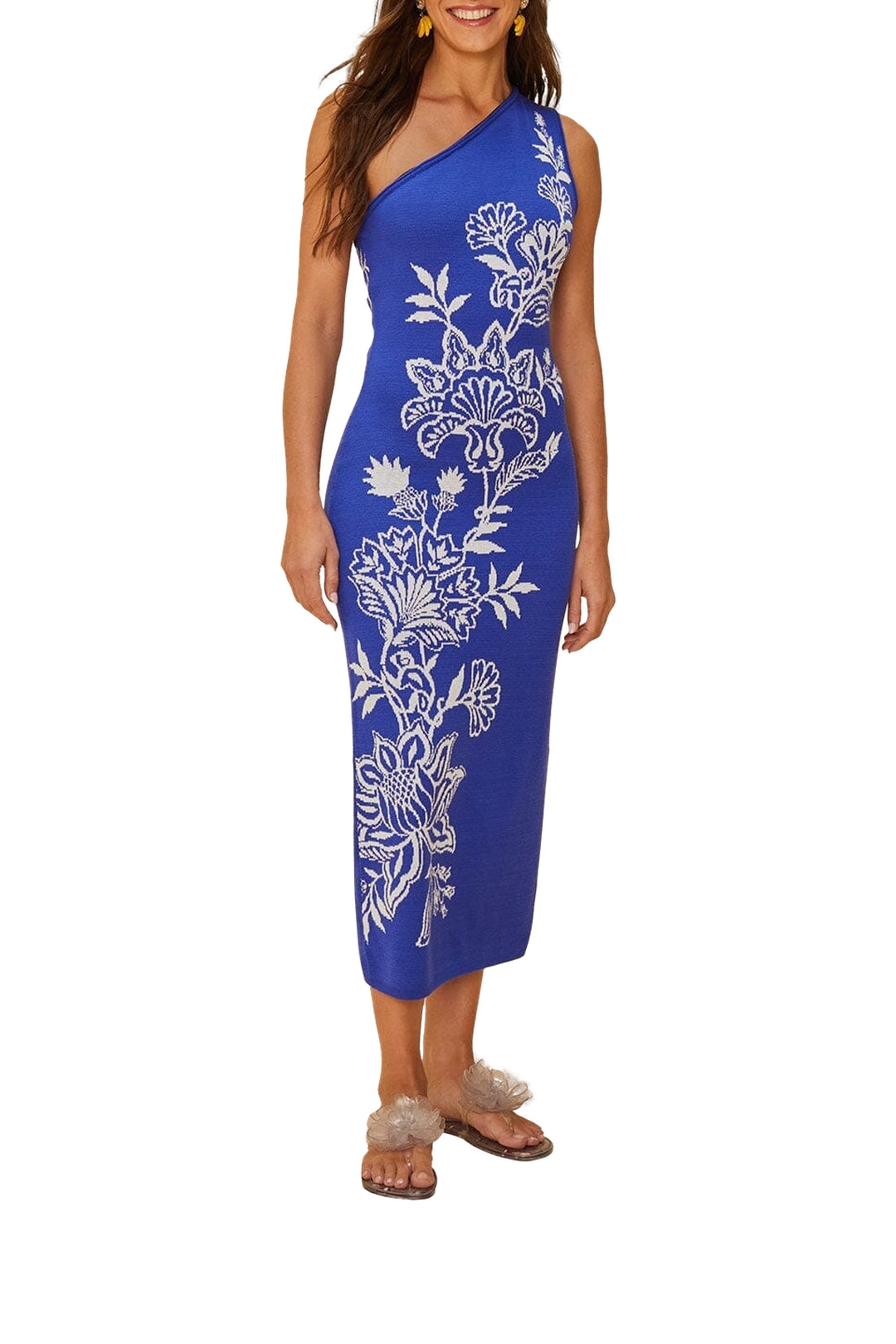 Robe longue Porcelain Garden - Bleu