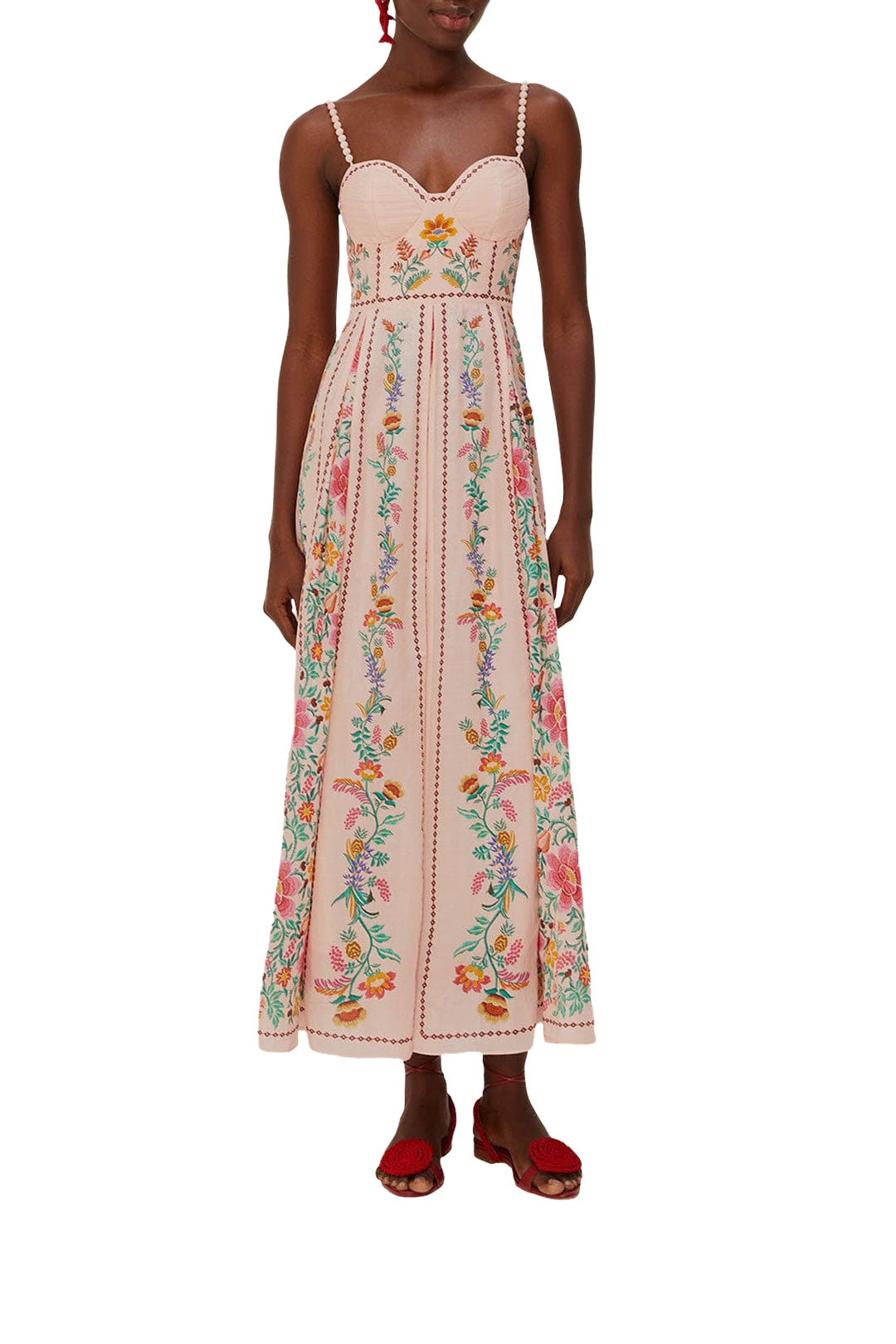 Robe longue Delicate Forest - Rose