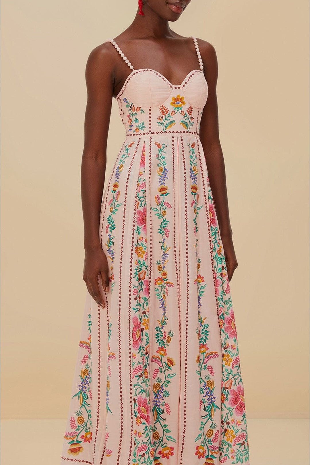 Robe longue Delicate Forest - Rose