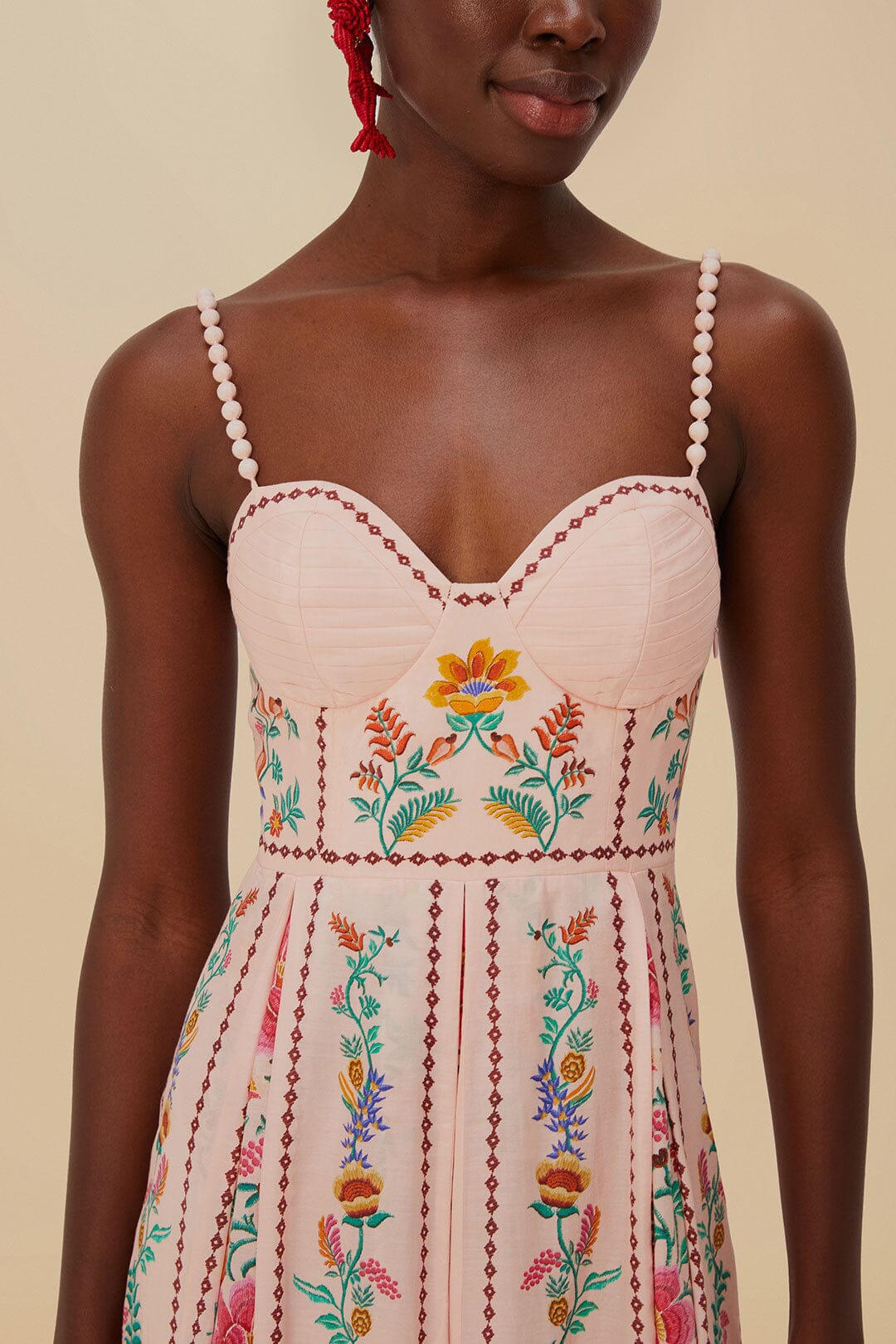 Robe longue Delicate Forest - Rose