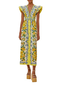 Robe longue Sicily en foulard - Blanc