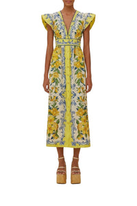 Sicily midi wrap dress - White