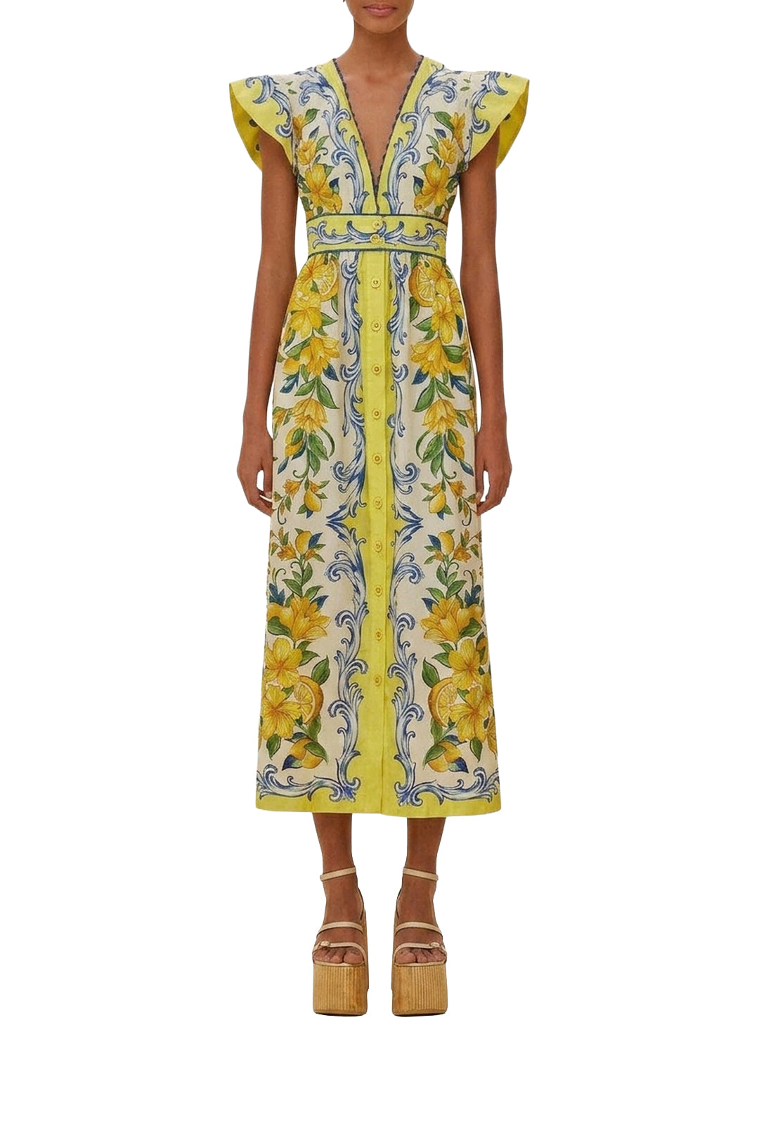 Sicily midi wrap dress - White