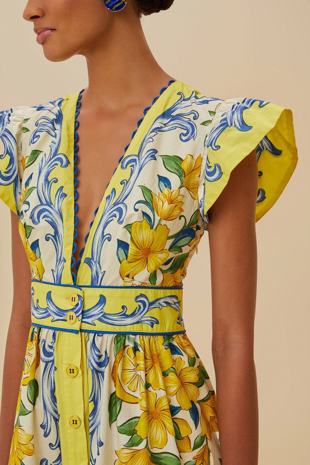 Robe longue Sicily en foulard - Blanc