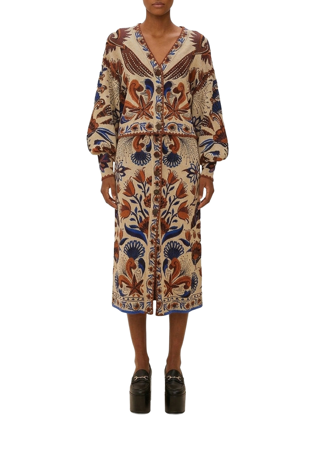 Cardigan Nature Land Sand en maille - Beige
