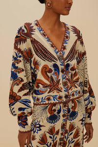 Cardigan Nature Land Sand en maille - Beige