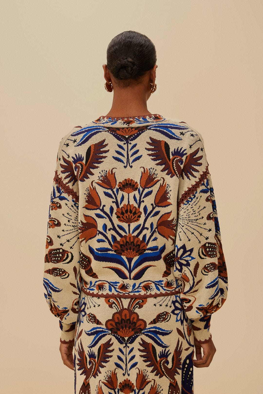 Cardigan Nature Land Sand en maille - Beige