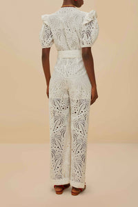 Combinaison Palm Tree Eyelets - Blanc