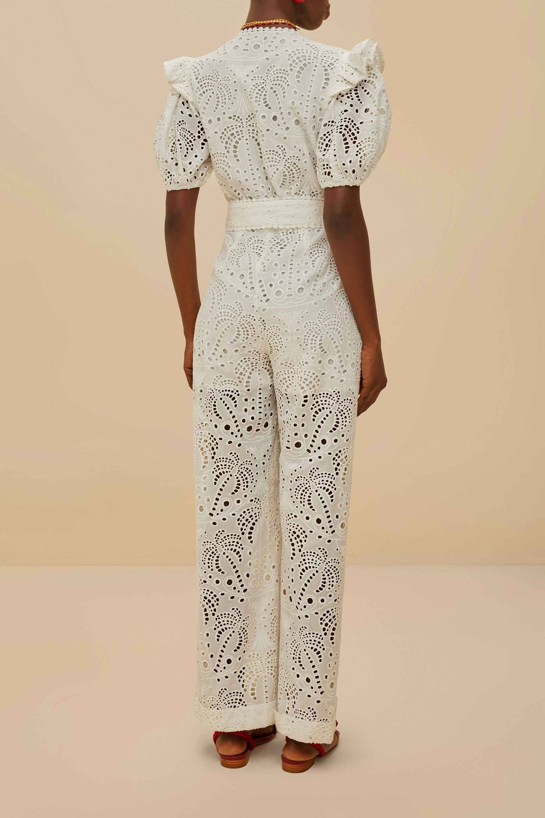 Combinaison Palm Tree Eyelets - Blanc