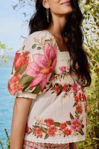 Blouse Summer Fruit - Rose