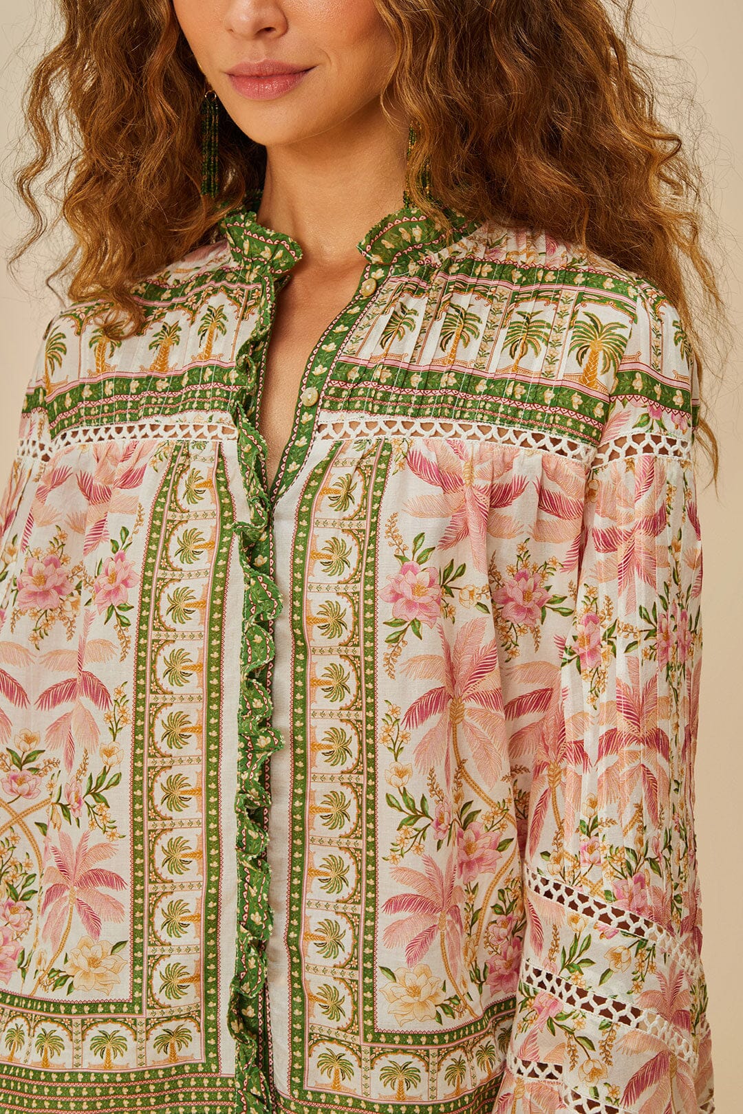 Blouse Palm Dream - Rose