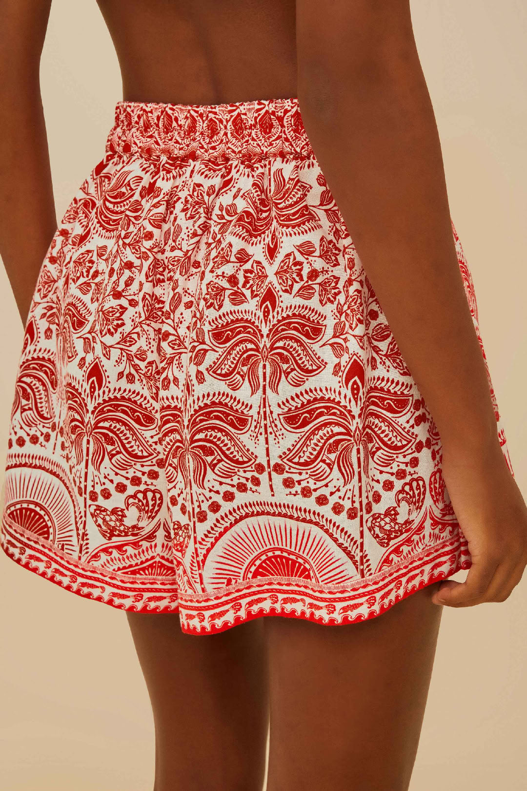 Linen Short River Ride Shorts - Red