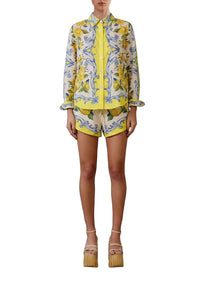 Chemise Sicily en lin - Jaune