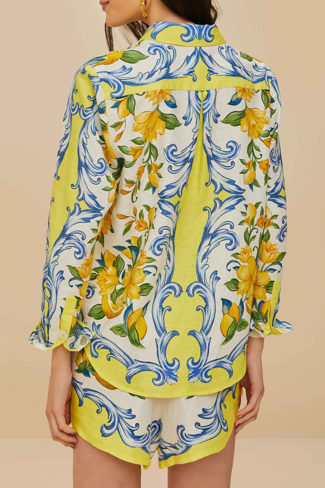 Chemise Sicily en lin - Jaune