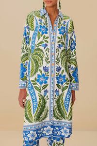 Chemise Tropicance en lin - Bleu