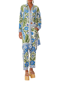 Chemise Tropicance en lin - Bleu
