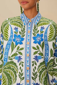 Chemise Tropicance en lin - Bleu