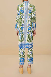 Chemise Tropicance en lin - Bleu