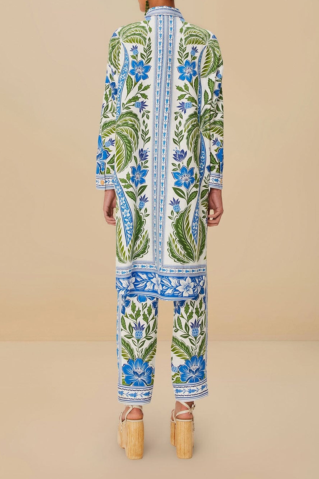 Chemise Tropicance en lin - Bleu