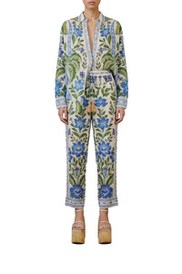 Tropicance trousers in linen - Blue