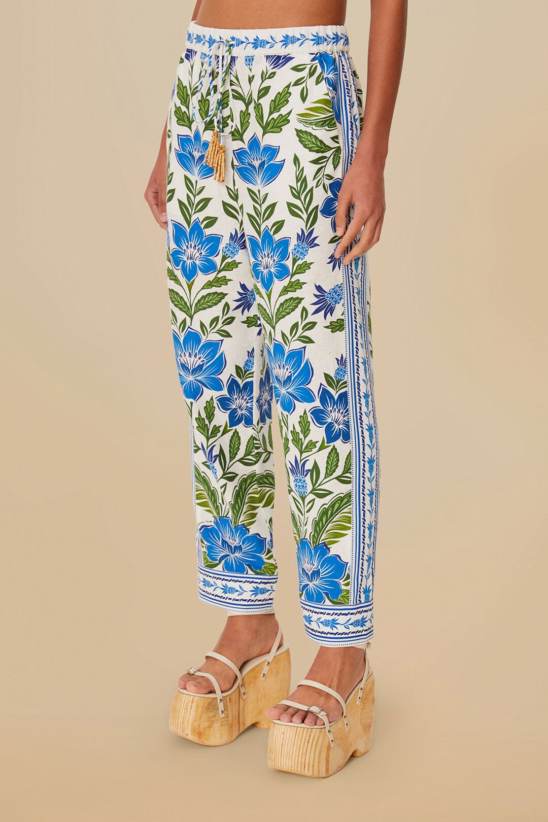 Tropicance trousers in linen - Blue
