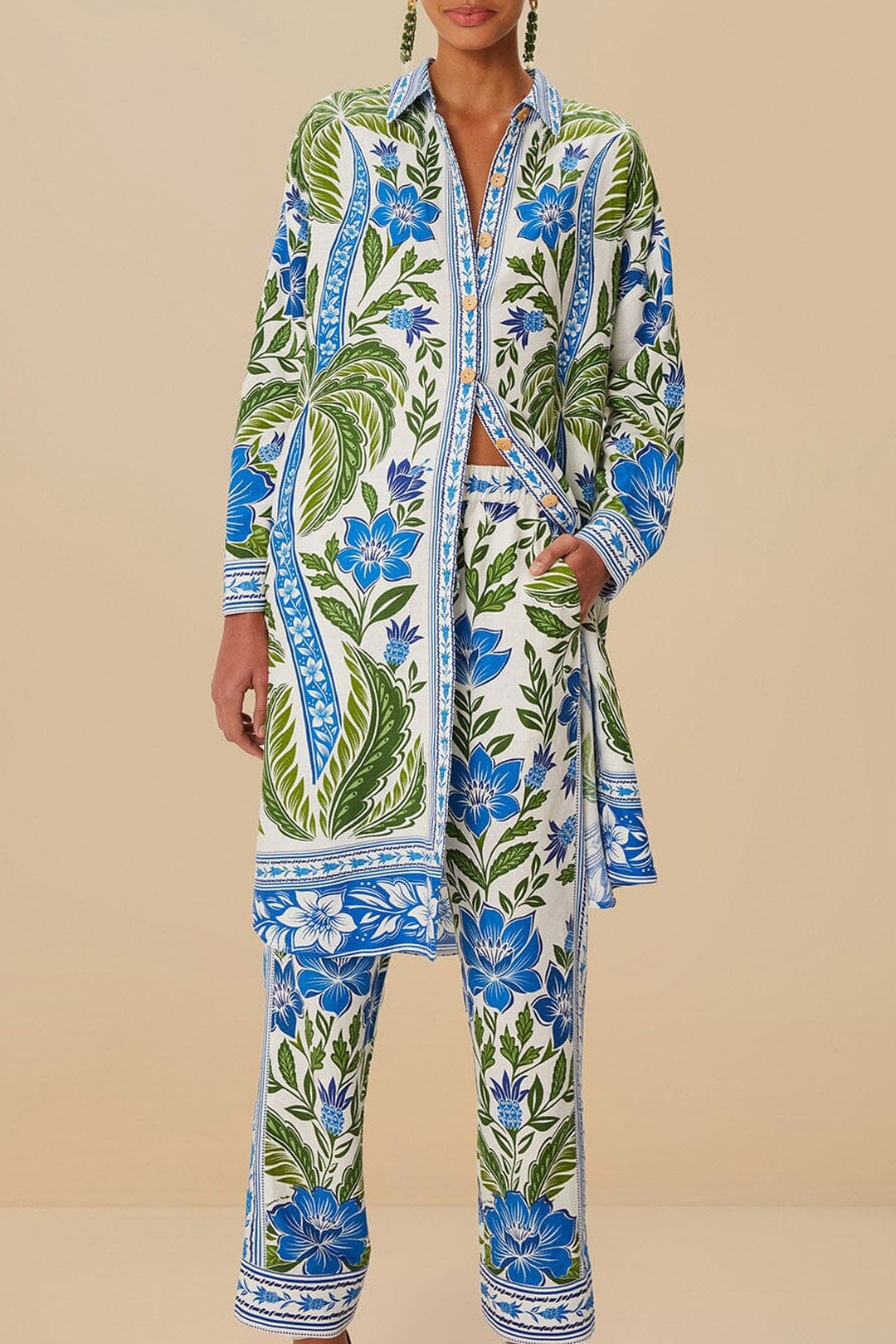 Tropicance trousers in linen - Blue