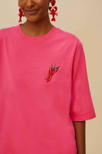 Spicy Pepper Box cotton T-shirt - Pink
