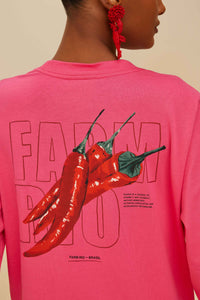 Spicy Pepper Box cotton T-shirt - Pink