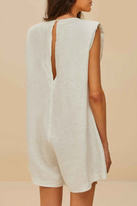 Combi-short Farm Rio Pepper en lin - Blanc