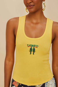 Top Farmrio Toucan Tank - Jaune