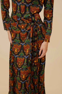 Robe longue Boho Panther - Noir