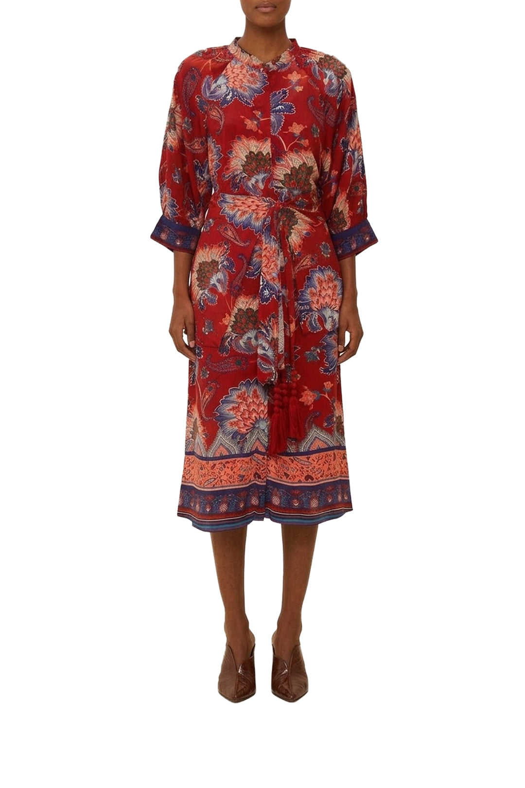Scarf midi dress - Red