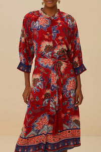 Scarf midi dress - Red