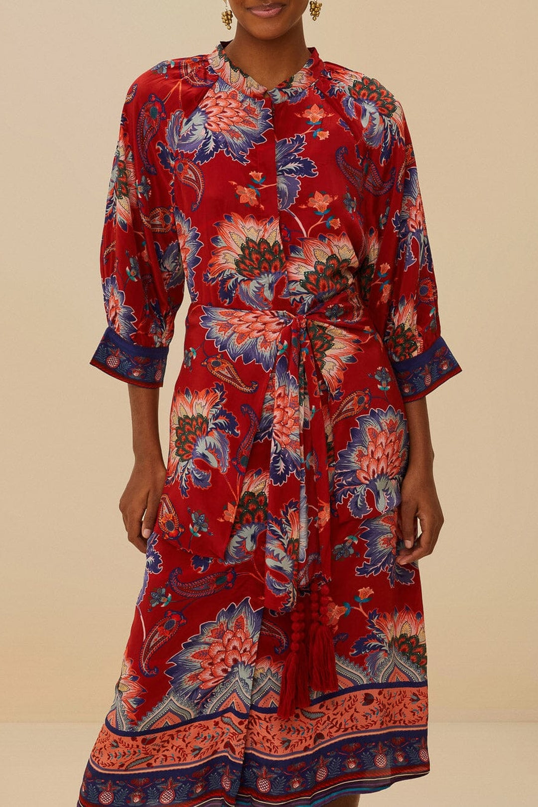 Scarf midi dress - Red