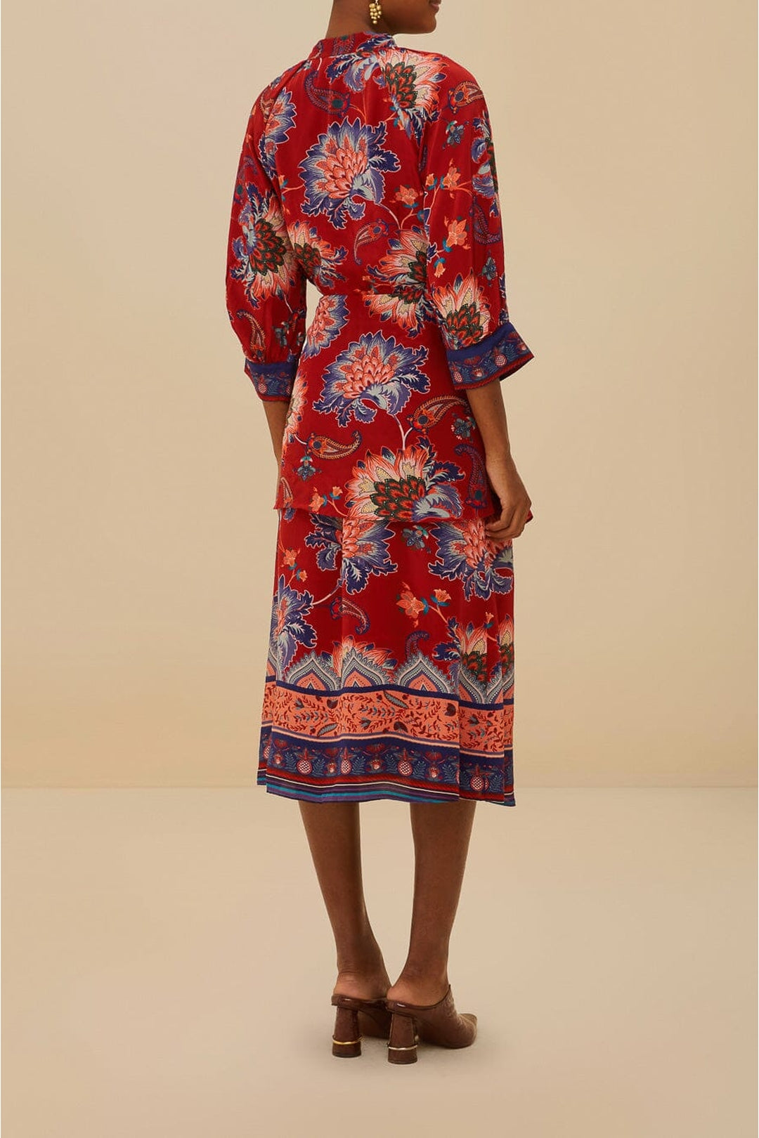 Scarf midi dress - Red