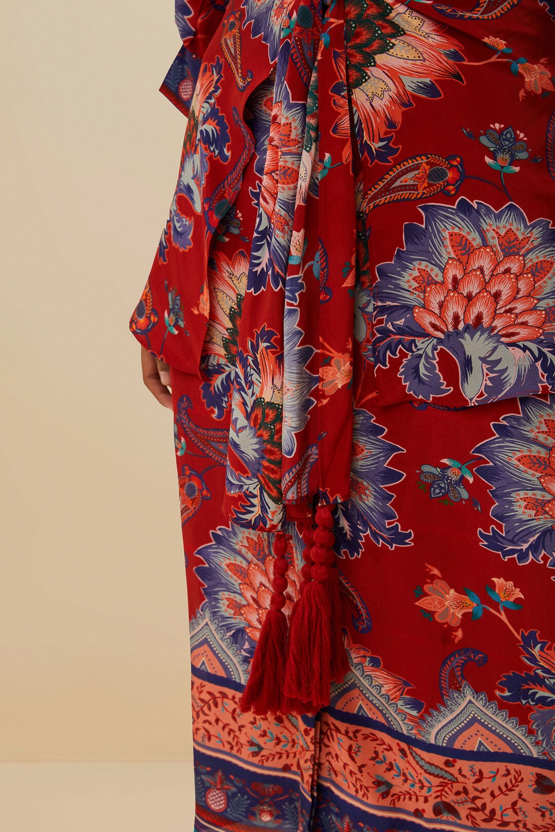 Scarf midi dress - Red
